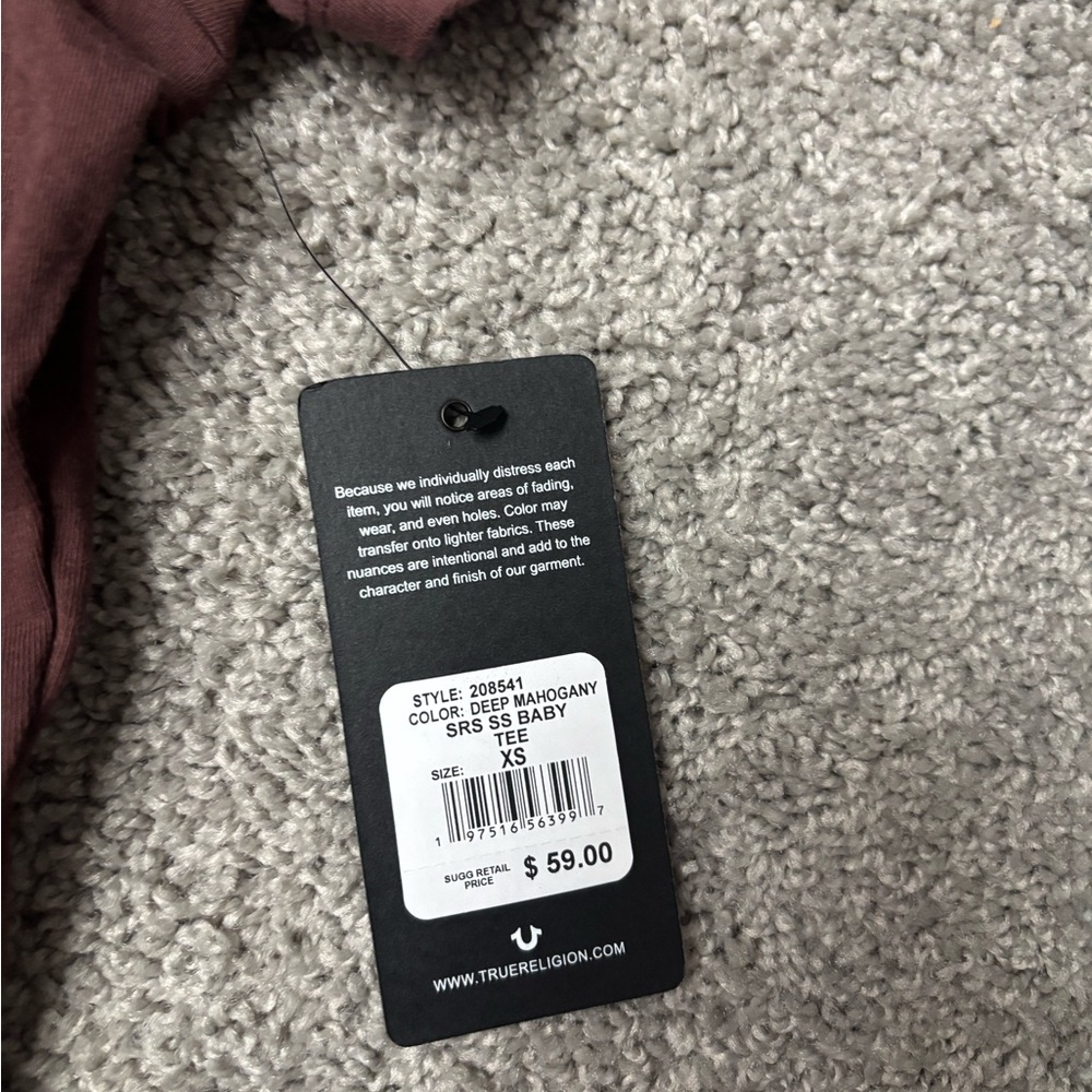 True Religion Women's Crop Tee - Picture 2 of 3